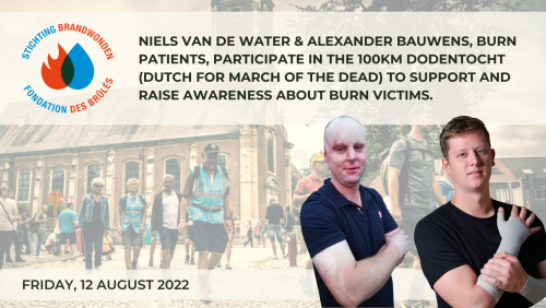 De Stichting steunt Niels en Alexander, brandwondenpatiënten, in hun actie