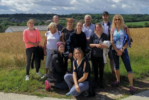 Wandeling met de patiënten van het brandwondencentrum van het IMTR Charleroi